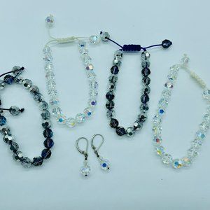 Adrienne Designs 4 piece bracelets with matching earrings